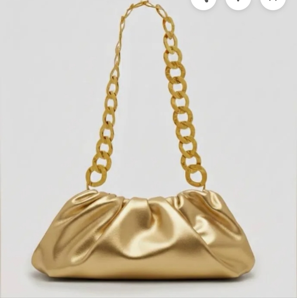 Cult Gaia Dulce Womens Gold Shoulder Bag